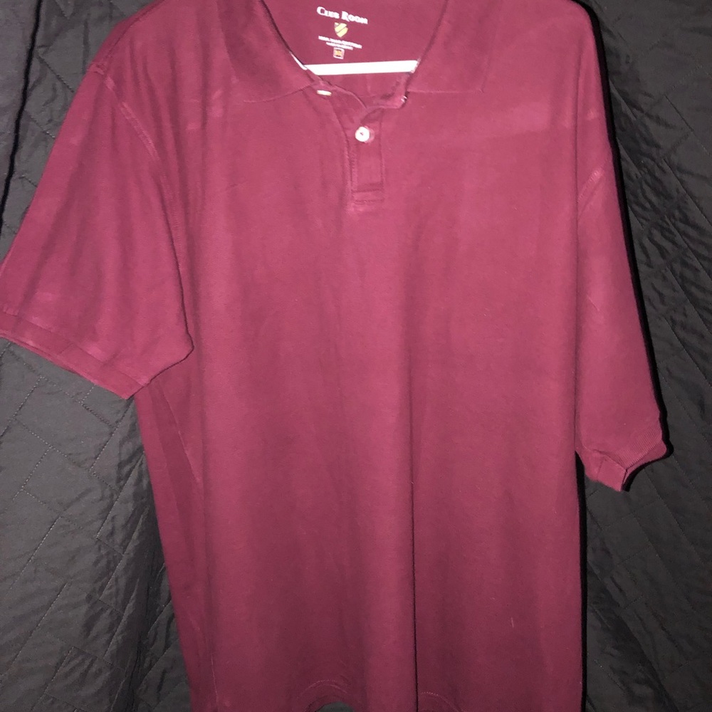Club‎ Room Burgundy Polo Shirt Relaxed Fit #1089